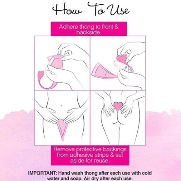 HOLLYWOOD Fashion Secrets, Skip the Line Adhesive Thong Xtra Small-Small, 10 pkg - Picture 7 of 10